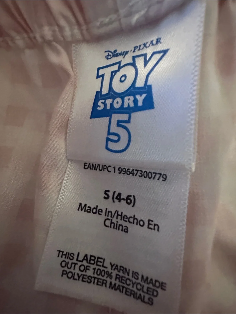 Disney Light Pink Gingham High-Waist Lounge Shorts. Toy Story-Jessie shorts. - Picture 4 of 7